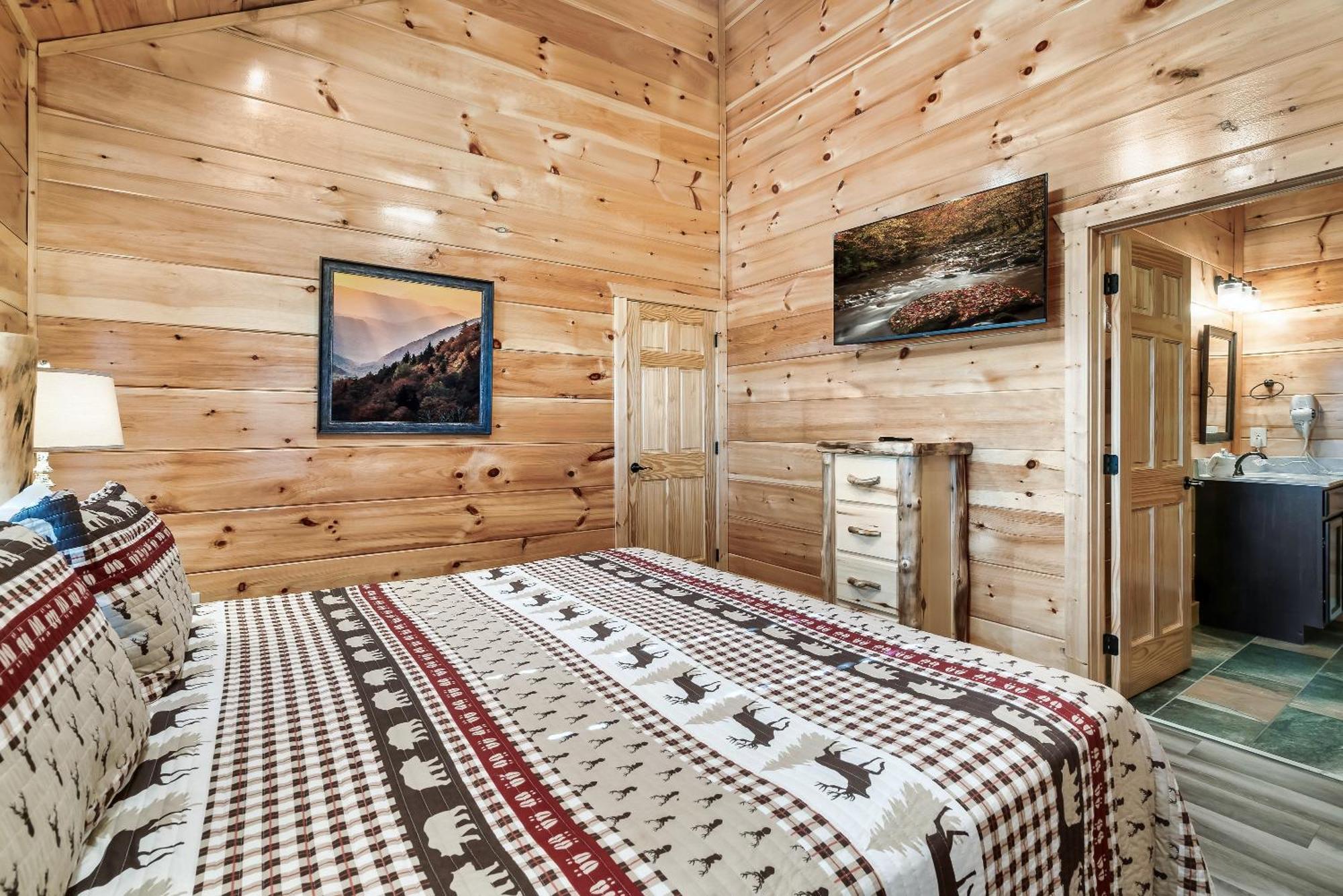 גטלינבורג Full Equipped Cabin With A Pool And Game Room Smokies Views מראה חיצוני תמונה